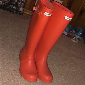 Hunter orange matte Rainboots